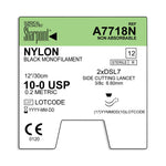 Surgical Specialties Surgical Specialties Nylon Black Monofilament Sutures A7718N - 12.0 Each