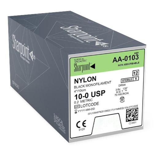 Surgical Specialties Sharpoint Microsutures Nylon Sutures AA-0103 12.0 Each-MDL-SUSAA0103