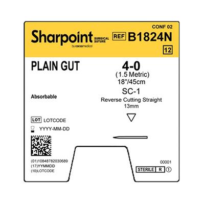 Surgical Specialties Reverse Cutting Plain Gut Sutures B1824N - 12.0 Each - MDL-SUSB1824N