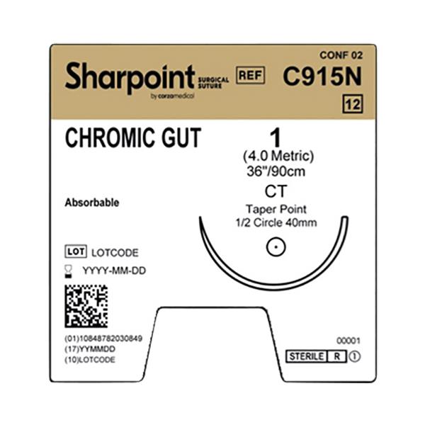 Surgical Specialties Surgical Specialties Chromic Gut Sutures C915N - 12.0 Each - MDL-SUSC915N