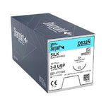 Surgical Specialties Sharpoint Nonabsorbable Coated Black Silk Braided Sutures D832N - 12.0 Each - MDL-SUSD832N