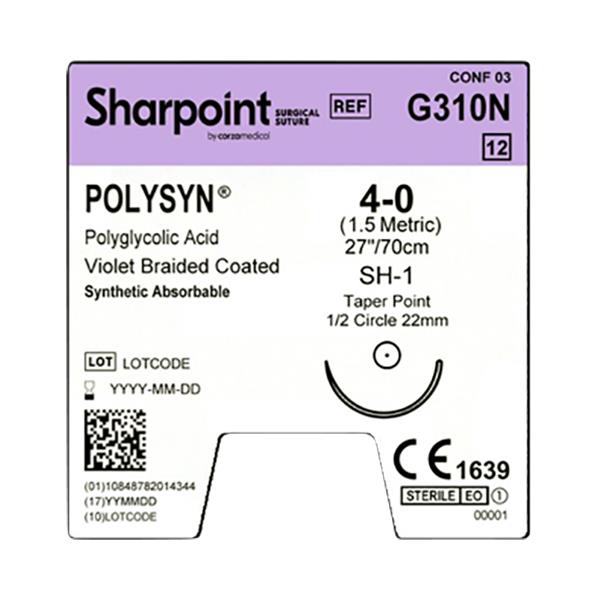Surgical Specialties PolySyn Undyed Braided Sutures G310N - 12.0 Each - MDL-SUSG310N