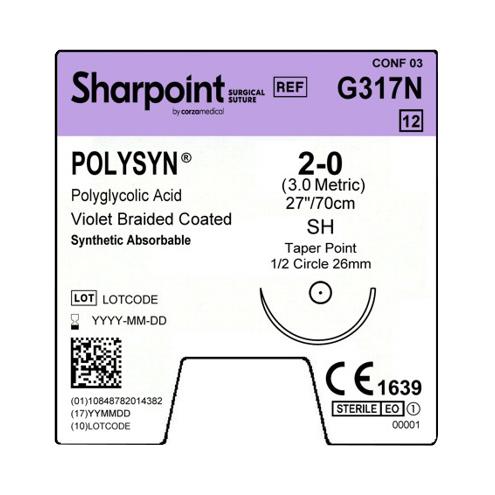 Surgical Specialties Violet Braided Polyglycolic Acid Suture - SUSG317N