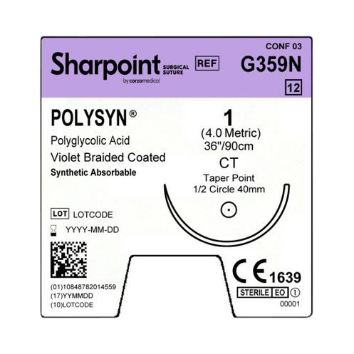 Surgical Specialties Violet Braided Absorbable Suture G359N - 12.0 Each - MDL-SUSG359N