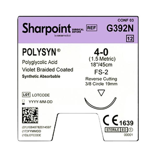 Surgical Specialties Violet Braided Polyglycolic Acid Suture - SUSG392N