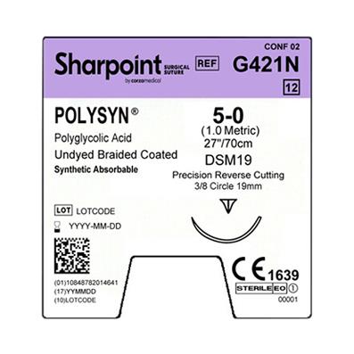 Surgical Specialties PolySyn Undyed Braided Sutures G421N - 12.0 Each - MDL-SUSG421N