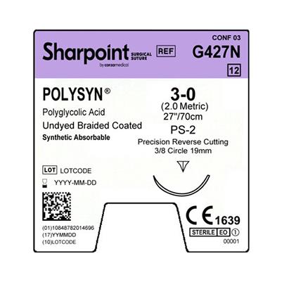 Surgical Specialties PolySyn Undyed Braided Sutures G427N - 12.0 Each - MDL-SUSG427N