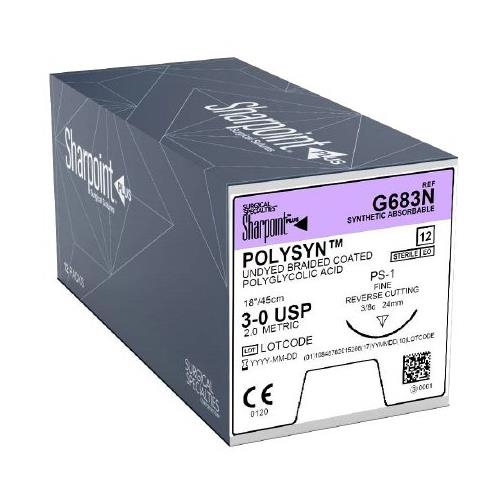 Surgical Specialties PolySyn Undyed Braided Sutures G683N - 12.0 Each - MDL-SUSG683N