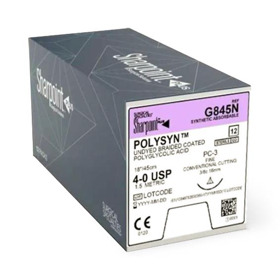 Surgical Specialties PolySyn Undyed Braided Sutures G845N - 12.0 Each - MDL-SUSG845N