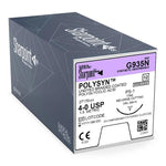 Polyglycolic Acid Reverse Cut Undyed Suture, PS-1 Needle, 1/2 Circle, 4-0, 27", Absrb Taper Pnt PolySyn Braided - G935N - 12 Each
