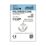 SURGICAL SPECIALTIES Monofilament Polypropylene Suture, 3-0, SH, 36", Blue, Double Arm - J8522D - 36 Each