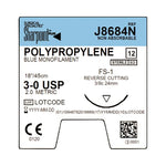 Surgical Specialties Polypropylene Monofilament Sutures J8684N - 12.0 Each - MDL-SUSJ8684N