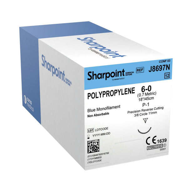 Reverse Cutting Polypropylene Suture - J8697N - 12 Each - MDL-SUSJ8697N