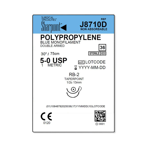 Surgical Specialties Polypropylene Monofilament Sutures J8710D - 36.0 Each - MDL-SUSJ8710D