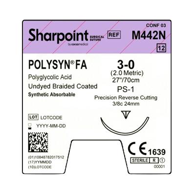 Surgical Specialties PolySyn Undyed Braided Sutures M442N - 12.0 Each - MDL-SUSM442N