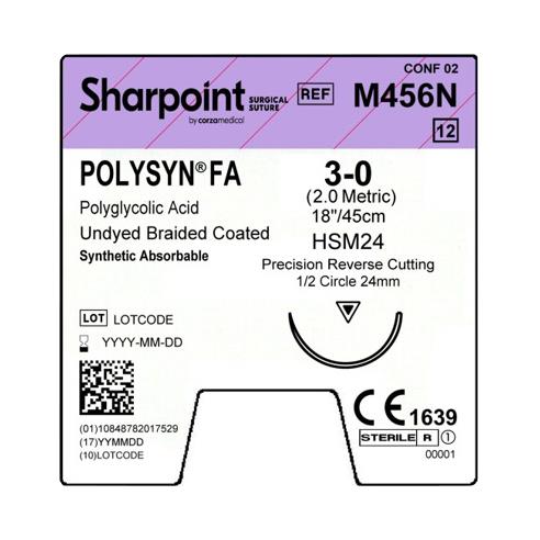 Surgical Specialties PolySyn Undyed Braided Sutures M456N - 12.0 Each - MDL-SUSM456N
