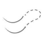 Surgical Specialties Monofilament Pdo Violet Absorbable Suture with 9.3 mm 3/8 Circle Taper Point BV-1 Needle, 60 cm Long, Size 7-0, Double Armed - R155N - 12 Each