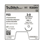 Surgical Specialties Monofilament Trustitch Pdo Veterinary Suture, 3-0 Violet 30", RB-1 Taper Point, 18 mm, 1/2" Circle - R305NV - 12 Each
