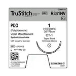 Surgical Specialties Monofilament Trustitch Pdo Veterinary Suture, 1-0 Violet 30", CT-1 Taper Point, 36.6 mm, 1/2" Circle - R341NV - 12 Each
