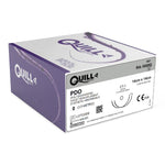 Surgical Specialties Quill Barbed PDO Bidirectional Violet Absorbable Suture with 36 mm 1/2 Circle Taper Point CT-1 Needle, 14 x 14 cm Long, Size 0 - RA-1000Q - 12 Each