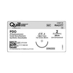 Surgical Specialties Absorb Needld Quill PDO VLP Absorbable Veterinary Suture, 2-0 Violet 30 cm, CT-1 Taper Point, 36.6 mm, 1/2" Circle - RA23T7 - 12 Each