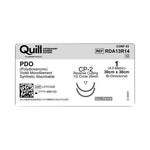 Surgical Specialties Bidrectional Absorb Needld Quill PDO Bidirectional Veterinary Suture, 1-0 Violet 30 cm x 30 cm, CP-2 Reverse Cutting, 26 mm, 1/2" Circle - RDA13R14 - 12 Each