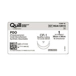 Surgical Specialties Bidrectional Absorb Needld Quill PDO Bidirectional Veterinary Suture, 1-0 Violet 30 cm x 30 cm, CP-1 Reverse Cutting, 37 mm, 1/2" Circle - RDA13R15 - 12 Each