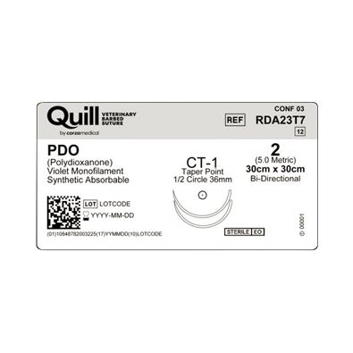 Surgical Specialties PDO Bidrectional Absorb Needld Suture RDA23T7 - 12.0 Each