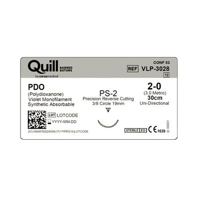 Surgical Specialties PDO Reverse Cutting Suture VLP-3028 - 12.0 Each - MDL-SUSVLP3028BX