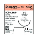 Surgical Specialties Monoderm Undyed Reverse Cutting Absorbable Needle Suture Y266N - 12.0 Each - MDL-SUSY266N