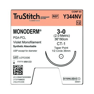 Surgical Specialties Monoderm Taper Point Suture Y344NV - 12.0 Each - MDL-SUSY344NV