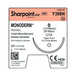 Surgical Specialties Monocryl Absorbable Needled Sharpoint Plus Suture, Monoderm 0 Violet 1x36" CTX - Y398N - 12 Each