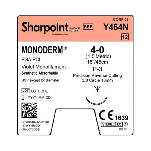 Surgical Specialties Sharpoint Monoderm Sutures Y464N - 12.0 Each