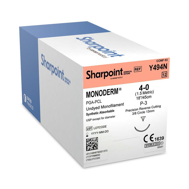 Surgical Specialties Monoderm Reverse Cutting Suture Y494N - 12.0 Each - MDL-SUSY494N