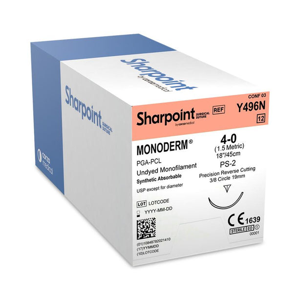 Surgical Specialties Sharpoint Monoderm Sutures Y496N - 12.0 Each
