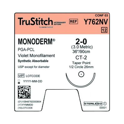 Surgical Specialties TruStitch Veterinary Mono Sutures - SUSY762NV