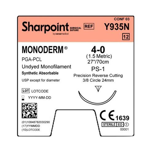 Surgical Specialties Monoderm Reverse Cutting Suture Y935N - 12.0 Each - MDL-SUSY935N