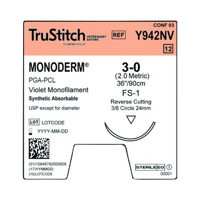 Surgical Specialties TruStitch Veterinary Mono Sutures - SUSY942NV