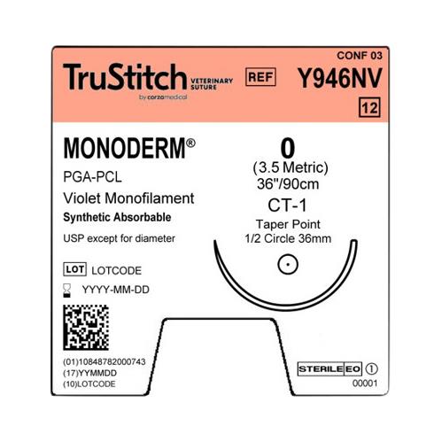 Surgical Specialties Monoderm Taper Point Suture Y946NV - 12.0 Each - MDL-SUSY946NV