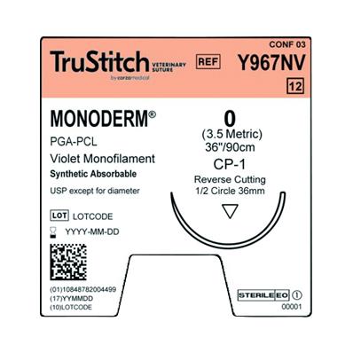Surgical Specialties Monoderm Taper Point Suture Y967NV - 12.0 Each - MDL-SUSY967NV