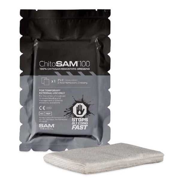 SAM MEDICAL PRODUCTS ChitoSAM 100 Chitosan Hemostatic Dressing CT100-C-EN 15 Each - MDL-SVMCT100CEN