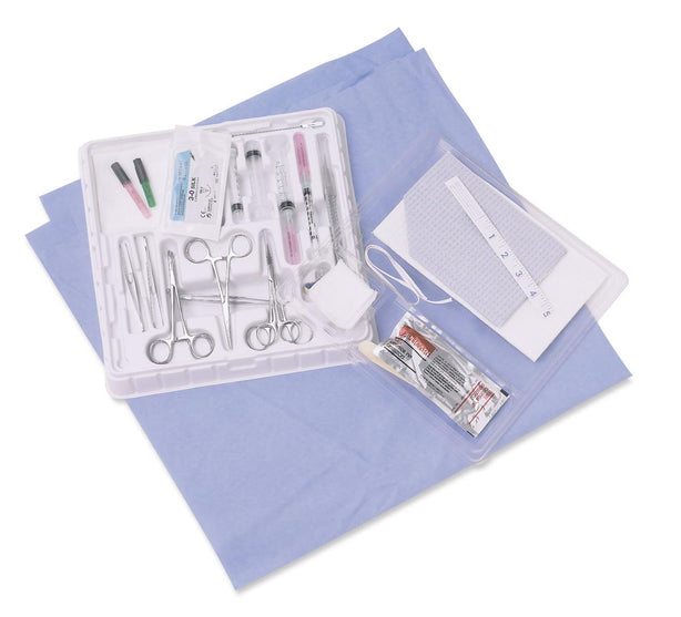 Argyle Umbilical Vessel Catheter Tray without Catheter, Fine-Tip Forceps - 8888160408 - 1 Each