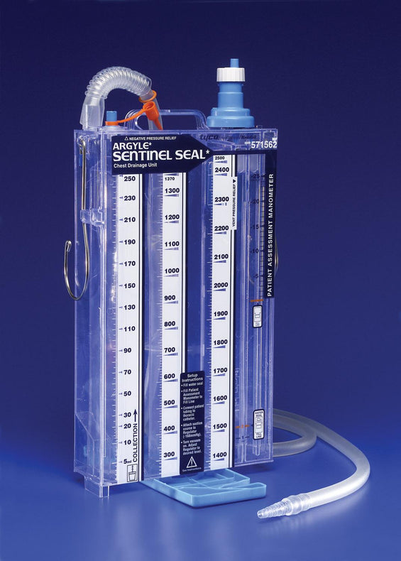 CARDINAL Drainage Unit Sentinel Seal Chest Drain, Auto Transfusion - 8888571489 - 5 Each