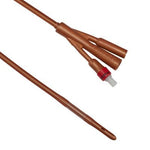Cardinal Silver-Coated Silicone Dover 3-Way Foley Catheter, Silver, 20 Fr x 30 mL - 665209IC - 10 Each