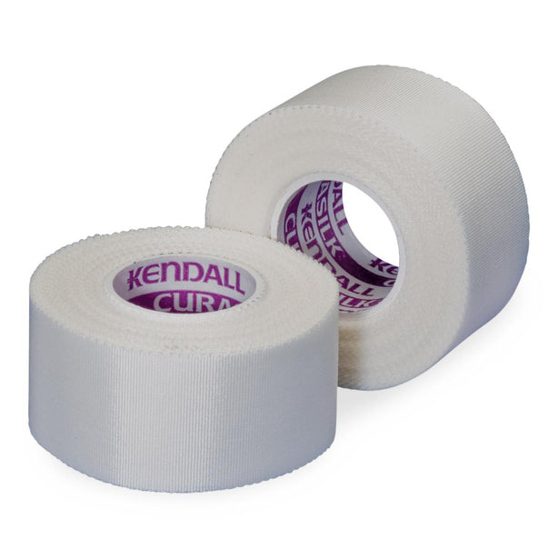 CARDINAL Silk Curasilk Hypoallergenic Cloth Tape, 1" x 10 yd. - 7138C - 120 Each