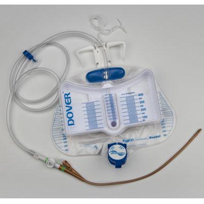 Cardinal Dover Silver Urine Meter P400 Secure Foley Catheter Tray, 18 Fr - P4P18XSD - 10 Each