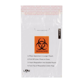Uniflex Labshield Pull-N-Self-Seal Adhesive Specimen Bags UFLS610BIO 1000.0 Each-MDL-SWUFLS610BIO
