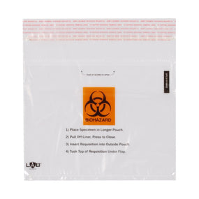 Uniflex Labshield Pull-N-Self-Seal Adhesive Specimen Bags UFLS1010BIO 1000.0 Each-MDL-SWULS1010BIO