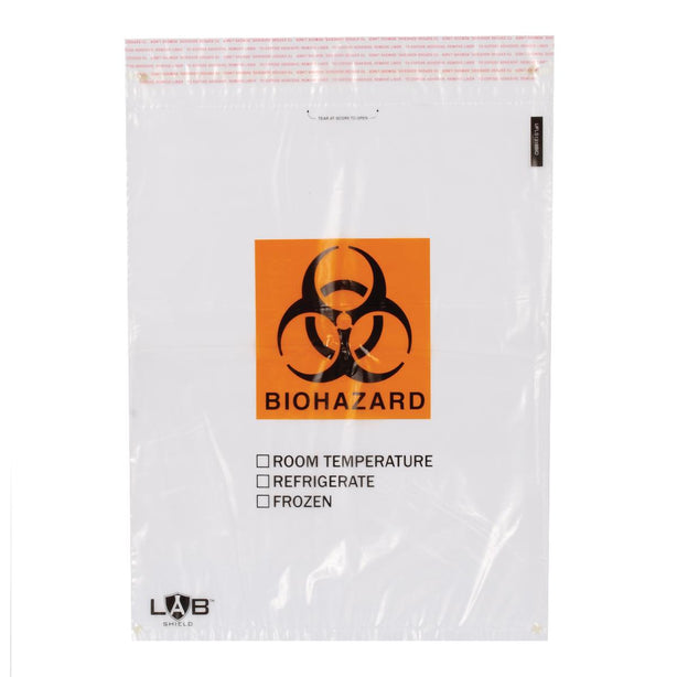 Uniflex Labshield Pull-N-Self-Seal Adhesive Specimen Bags UFLS1318BIO 1000.0 Each-MDL-SWULS1318BIO