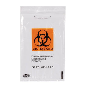 Uniflex Zipper Specimen Bags with Biohazard Symbol LSZ88B 1000.0 Each-MDL-SWULSZ88B